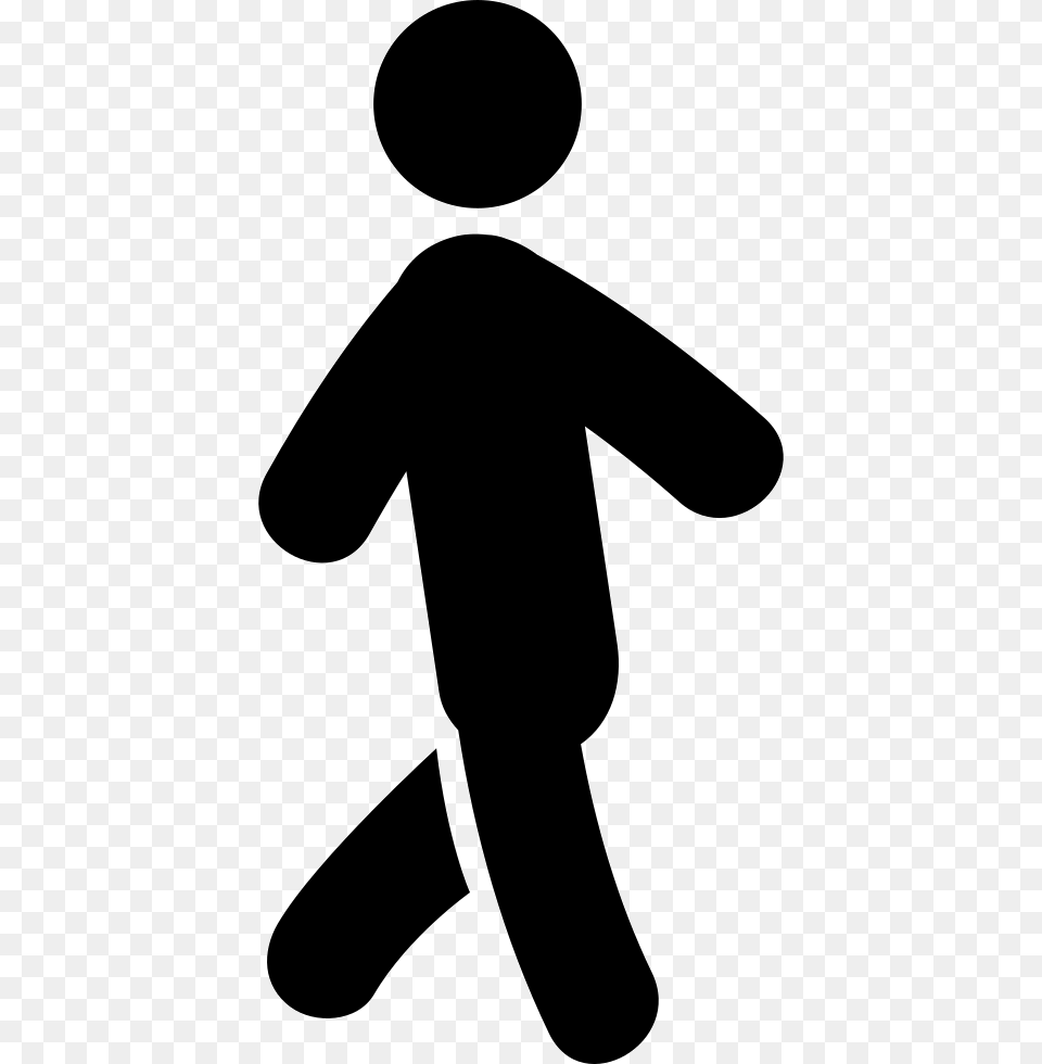 Person Walking Icon Silhouette, Stencil Free Png Download