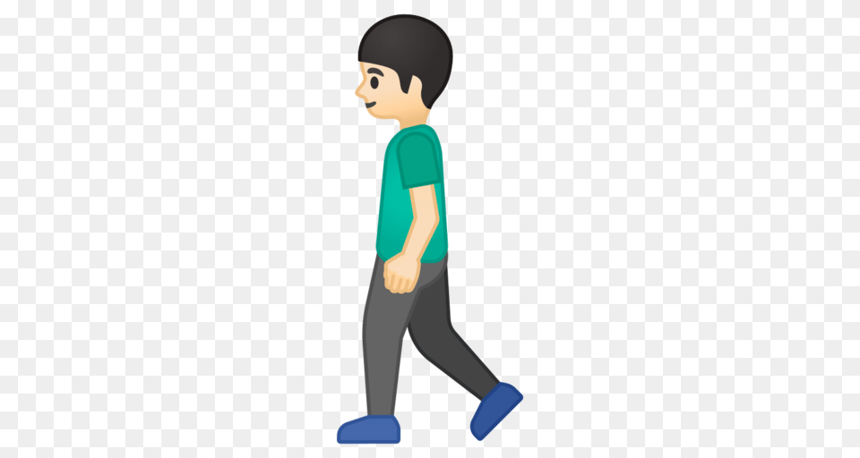 Person Walking Light Skin Tone Emoji, Sleeve, Clothing, Long Sleeve, Pants Free Png