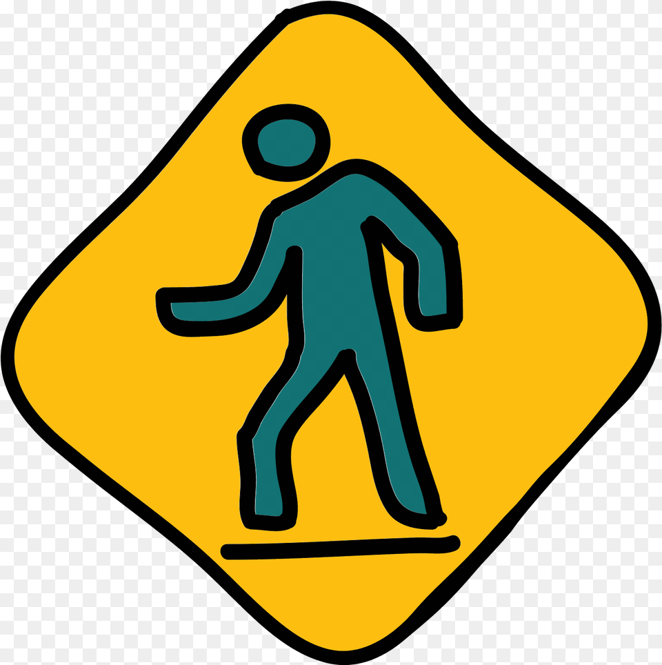 Person Walking Road Sign Icon Dot, Symbol, Road Sign Png