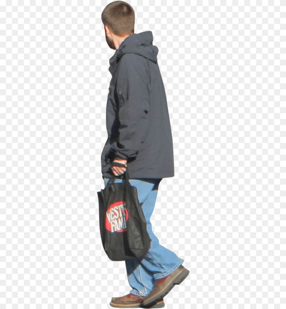 Person Walking Side View, Bag, Clothing, Coat, Adult Free Transparent Png