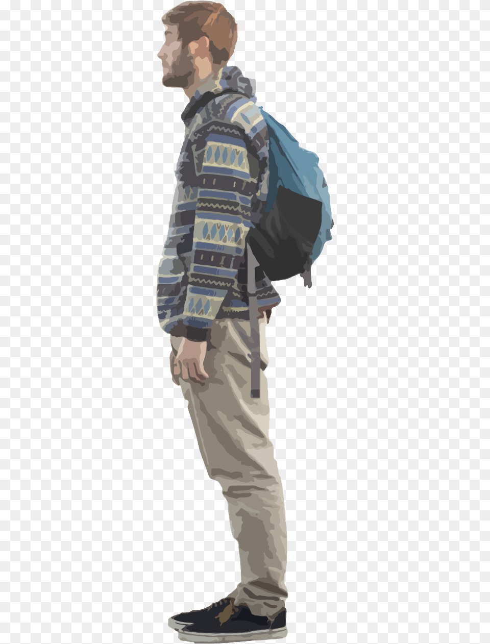 Person Walking Side View Diploma, Adult, Man, Male, Bag Free Png Download