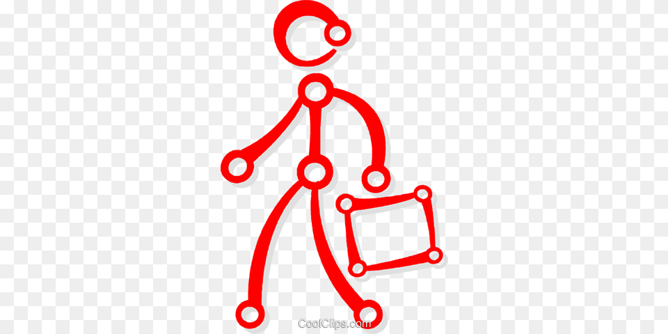 Person Walking With A Briefcase Royalty Vector Clip Art, Hardware, Electronics, Accessories, Jewelry Png Image
