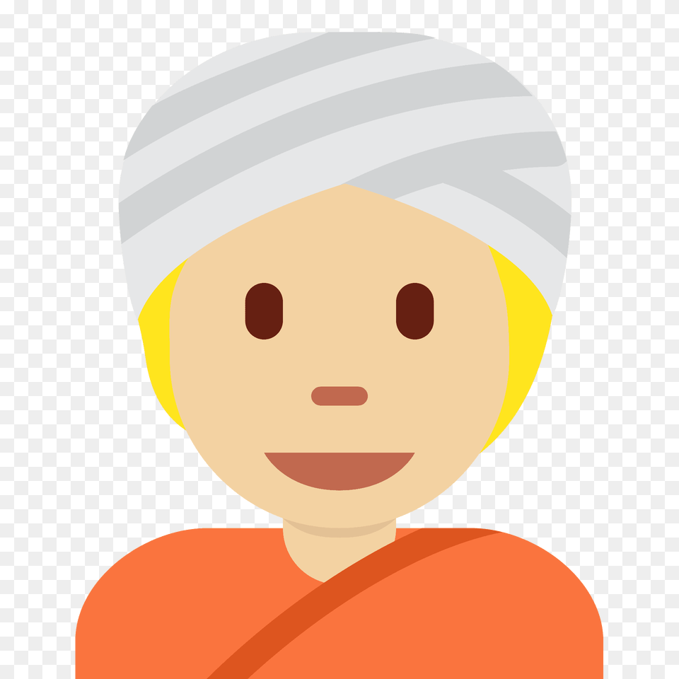 Person Wearing Turban Emoji Clipart, Bathing Cap, Cap, Clothing, Hat Png Image