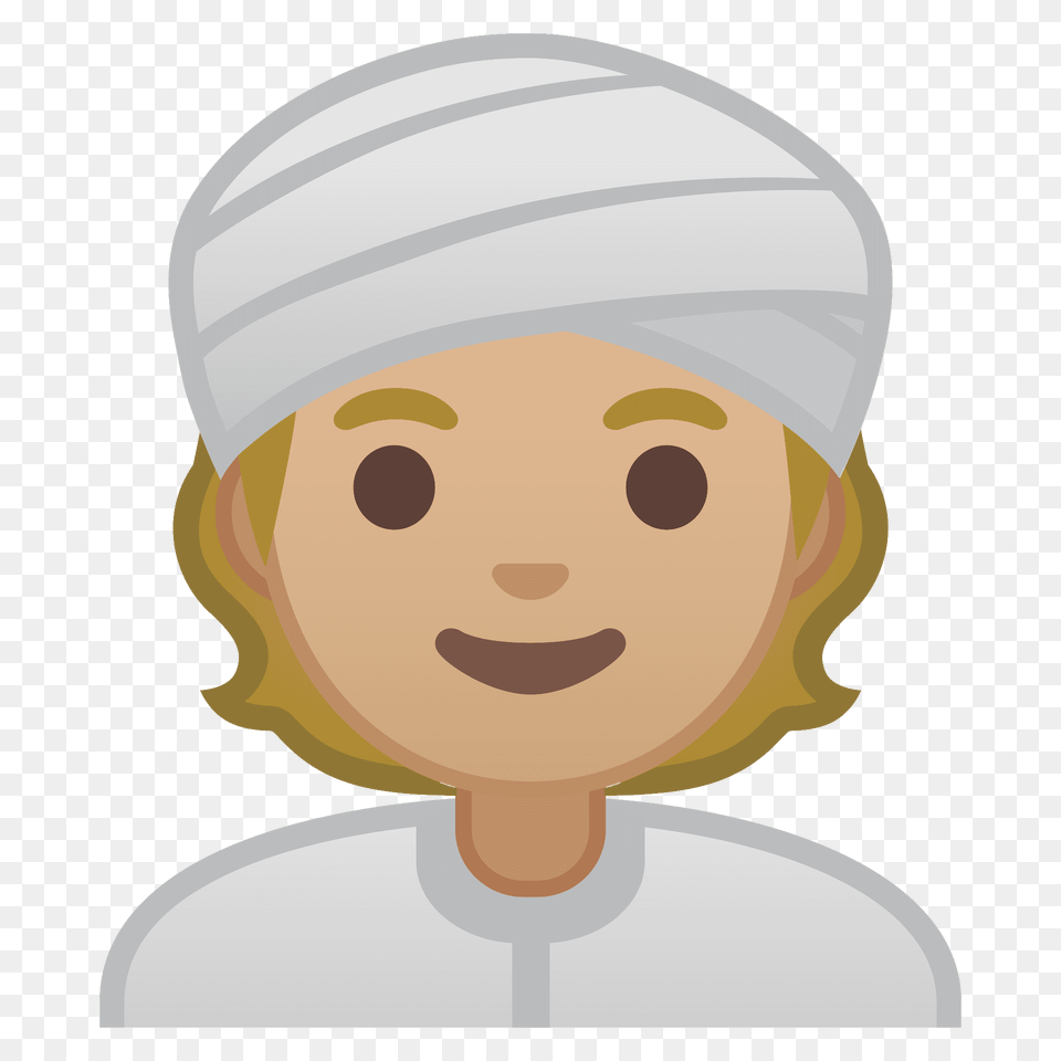 Person Wearing Turban Emoji Clipart, Bathing Cap, Cap, Clothing, Hat Free Png Download