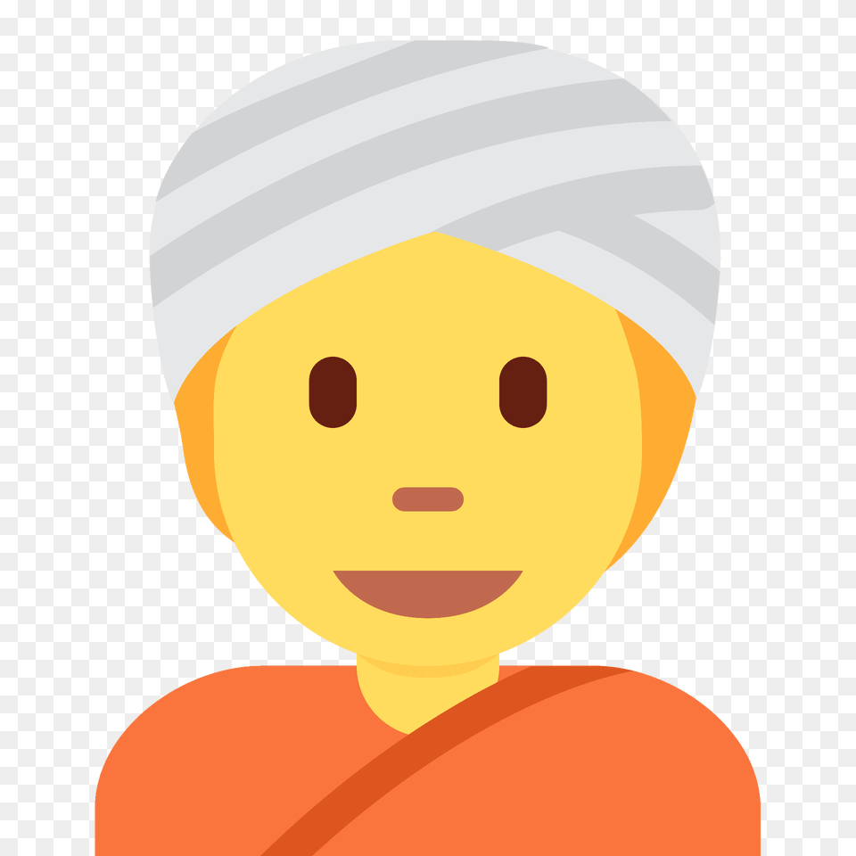 Person Wearing Turban Emoji Clipart, Bathing Cap, Cap, Clothing, Hat Png
