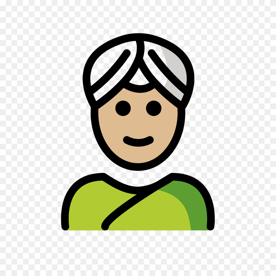 Person Wearing Turban Emoji Clipart, Face, Head, Baby, Tennis Free Png