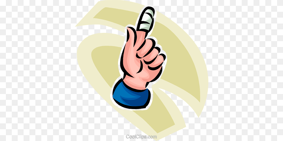 Person With A Bandage On Their Finger Royalty Vector Clip Art, Body Part, Hand Png