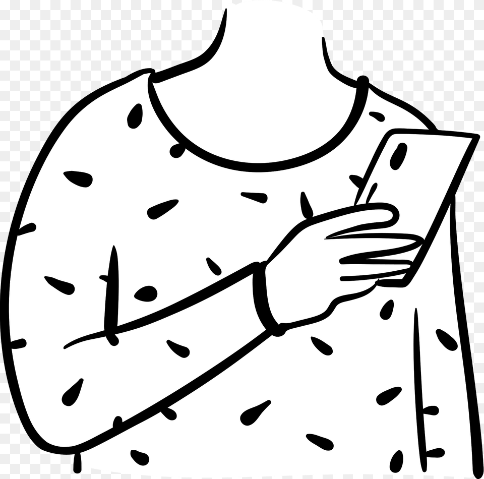 Person With A Smartphone Clipart, Clothing, Long Sleeve, Sleeve, Adult Free Transparent Png
