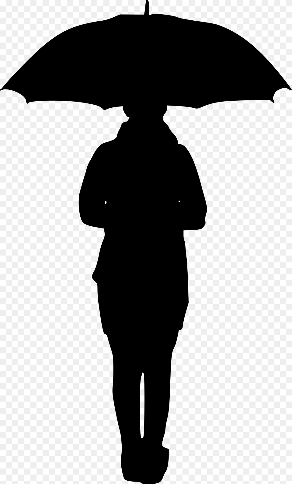Person With A Umbrella, Gray Free Png