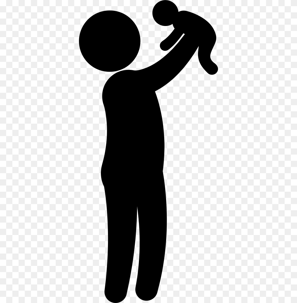 Person With Baby Icon, Silhouette, Stencil, Smoke Pipe Free Png