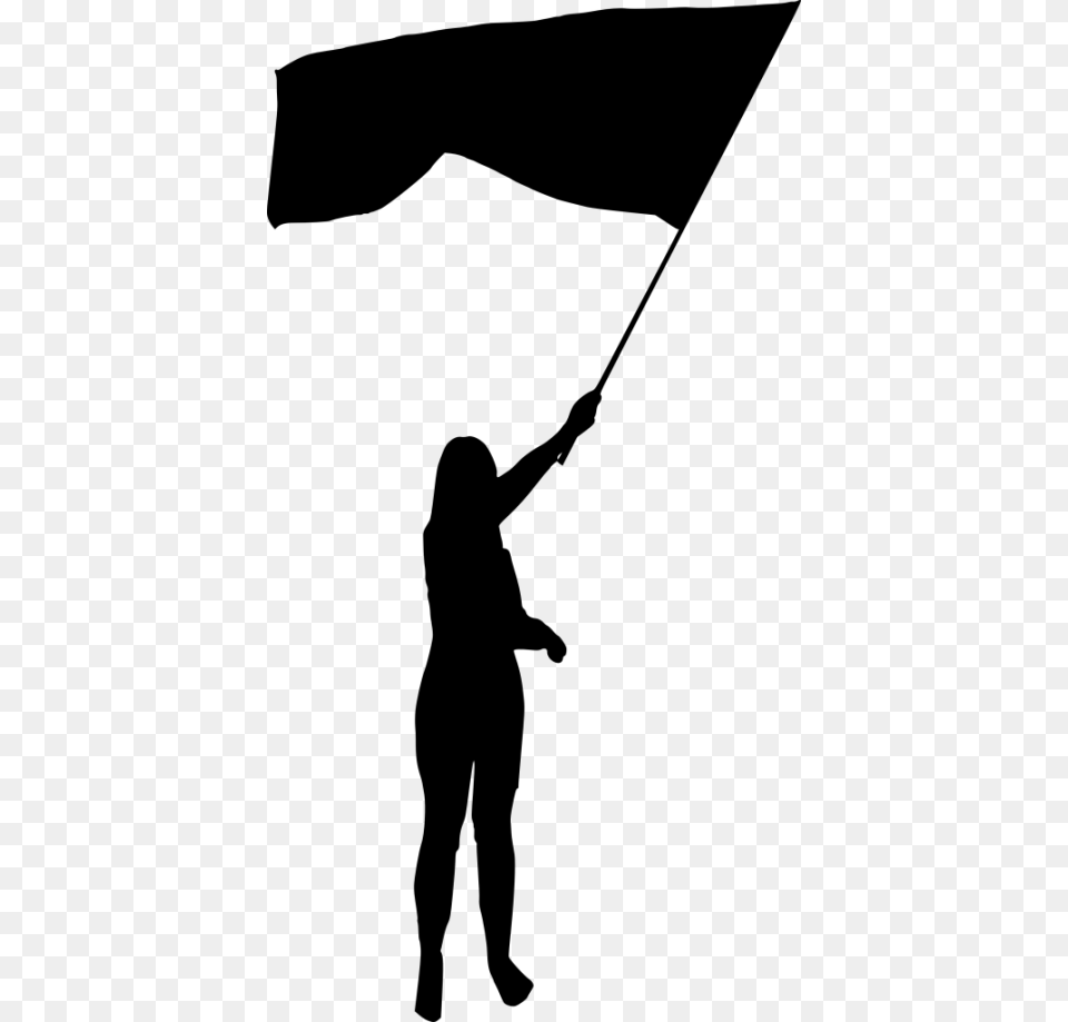 Person With Flag Silhouette, People, Adult, Male, Man Png