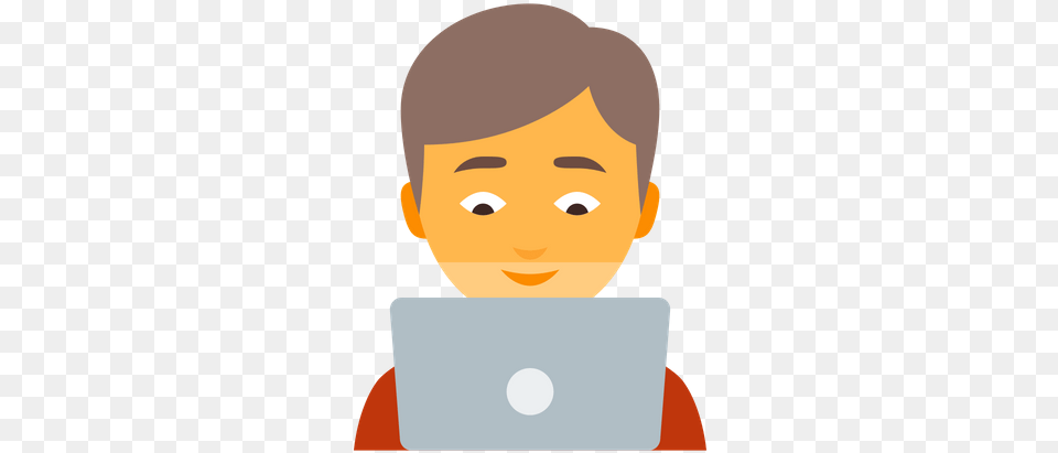 Person With Laptop Male Icon Of Flat Style Available In Person Laptop Icon, Reading, Portrait, Photography, Pc Free Png Download