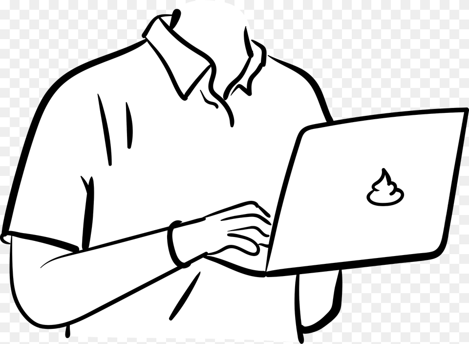 Person With Macbook Clipart, Computer, Electronics, Laptop, Pc Free Png