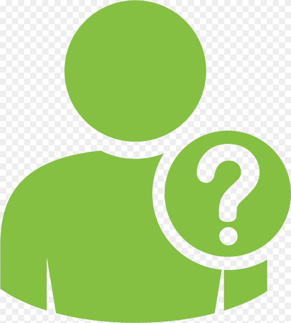 Person With Question Mark Question Mark Person Icon, Green, Symbol, Number, Text Free Png Download