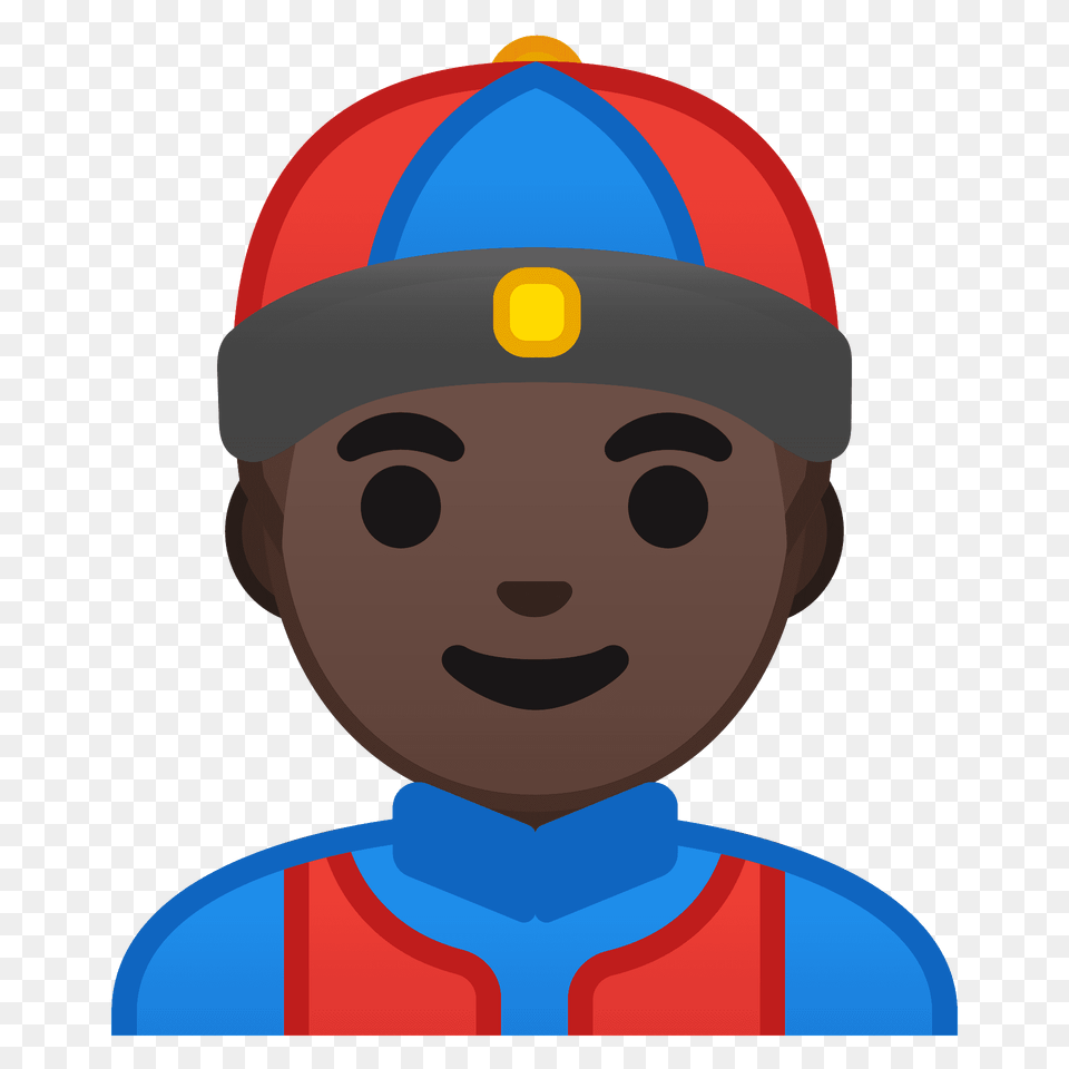 Person With Skullcap Emoji Clipart, Clothing, Hardhat, Helmet, Face Png Image