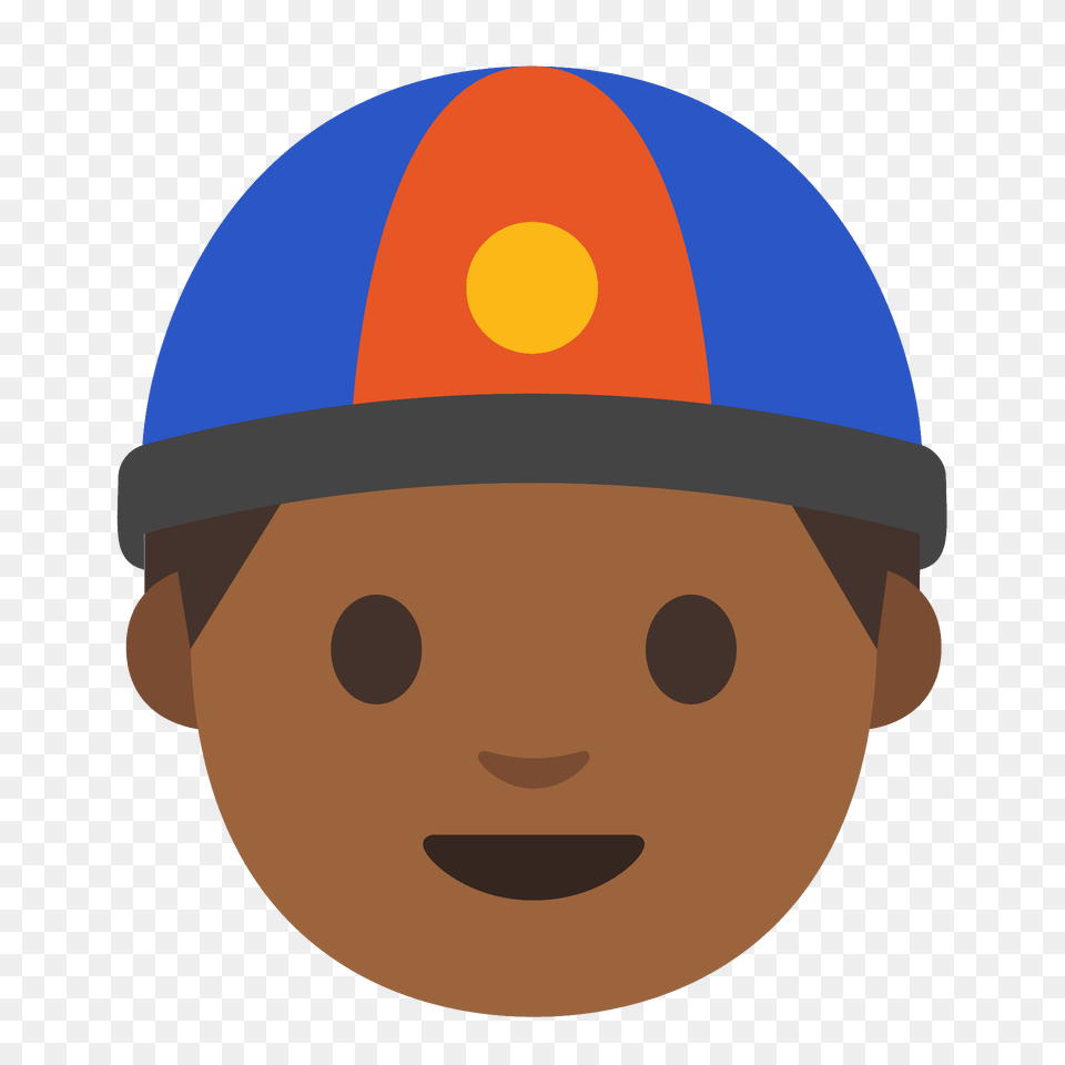 Person With Skullcap Emoji Clipart, Clothing, Hardhat, Helmet, Crash Helmet Free Png Download