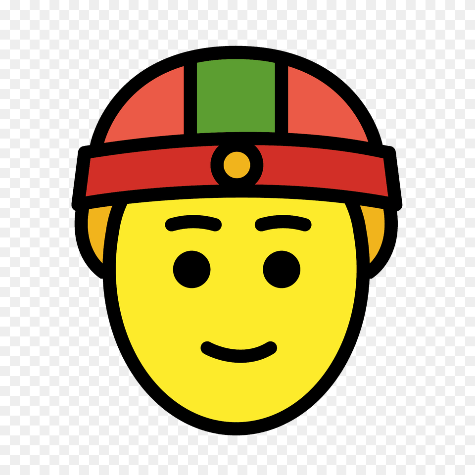 Person With Skullcap Emoji Clipart, Clothing, Hardhat, Helmet, Crash Helmet Free Transparent Png