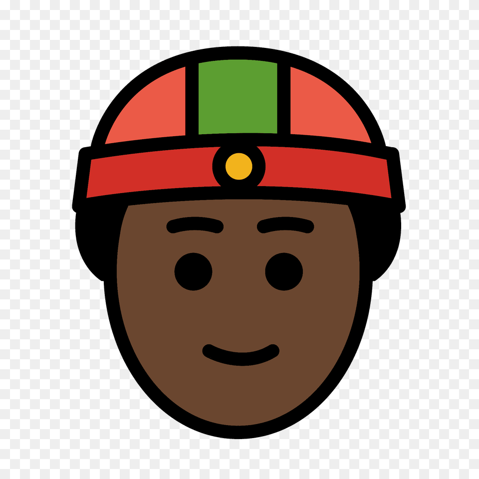 Person With Skullcap Emoji Clipart, Clothing, Hardhat, Helmet, Crash Helmet Png Image