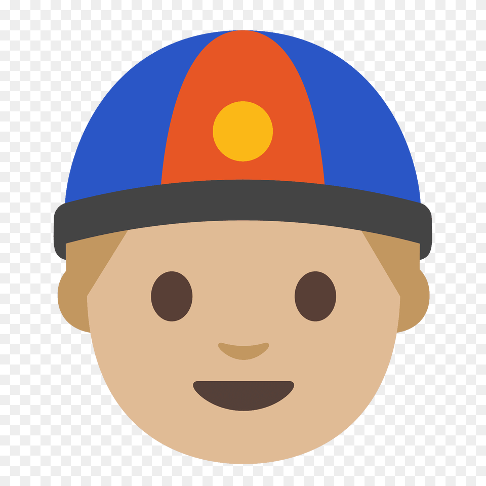 Person With Skullcap Emoji Clipart, Clothing, Hardhat, Helmet, Crash Helmet Free Png