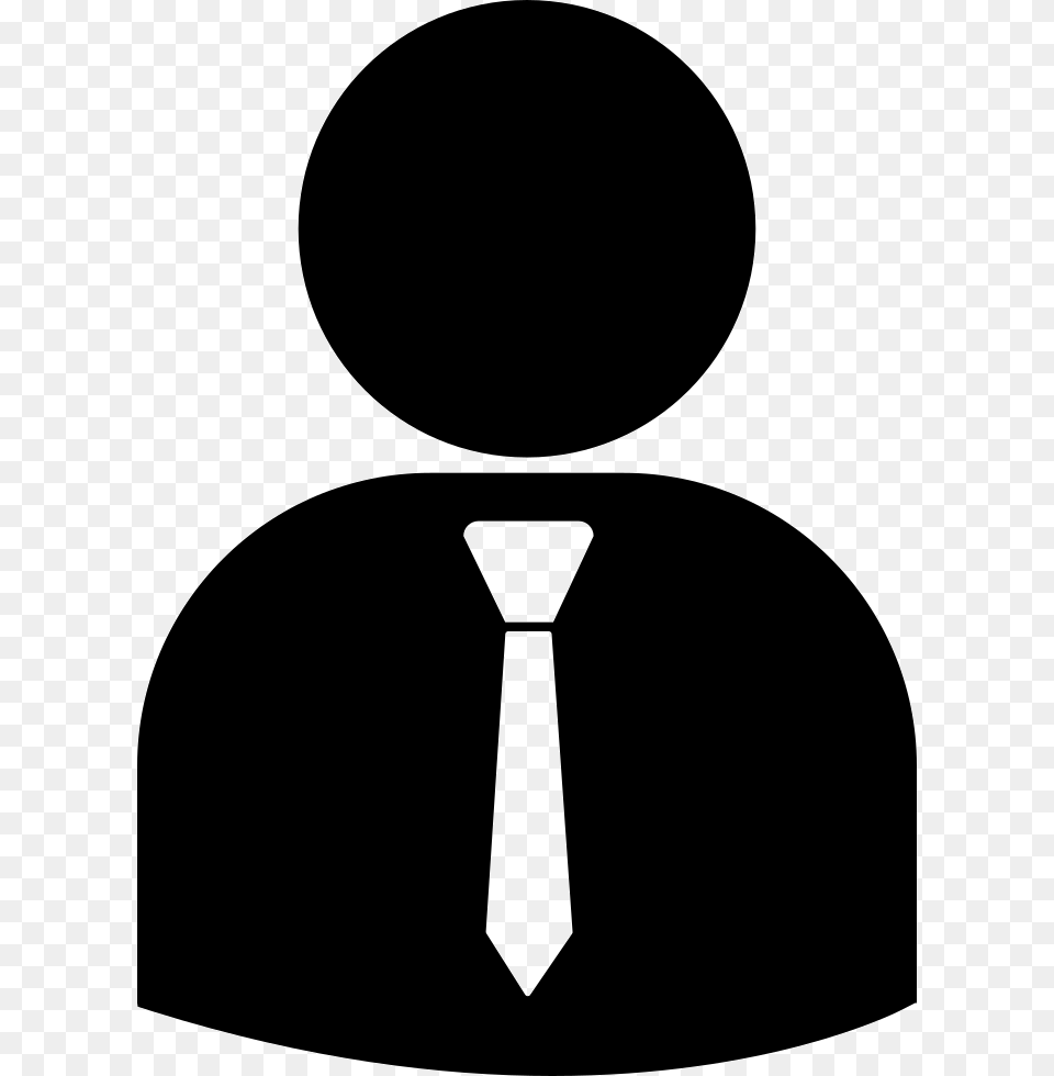 Person With Tie Icon, Accessories, Formal Wear, Necktie, Stencil Png