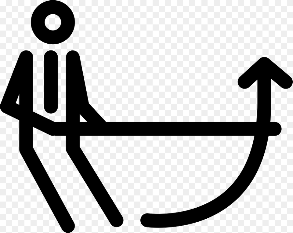 Person With Up Arrow Thin Outline Circular Symbol Comments Arrow, Electronics, Hardware, Seesaw, Toy Free Png Download