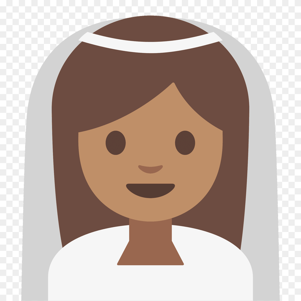 Person With Veil Emoji Clipart, Face, Head, Wedding, Adult Free Transparent Png