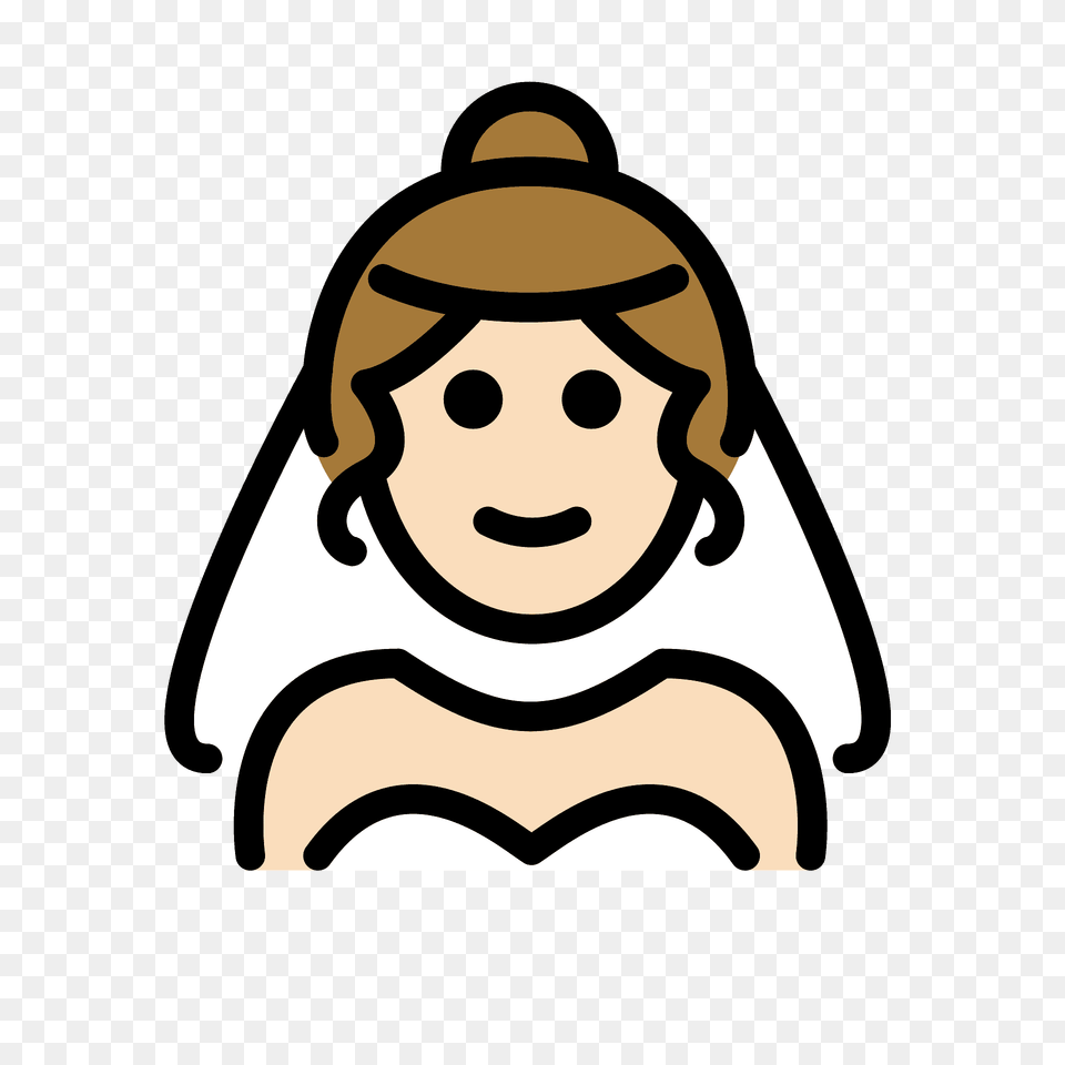 Person With Veil Emoji Clipart, Face, Head, Baby Free Png Download