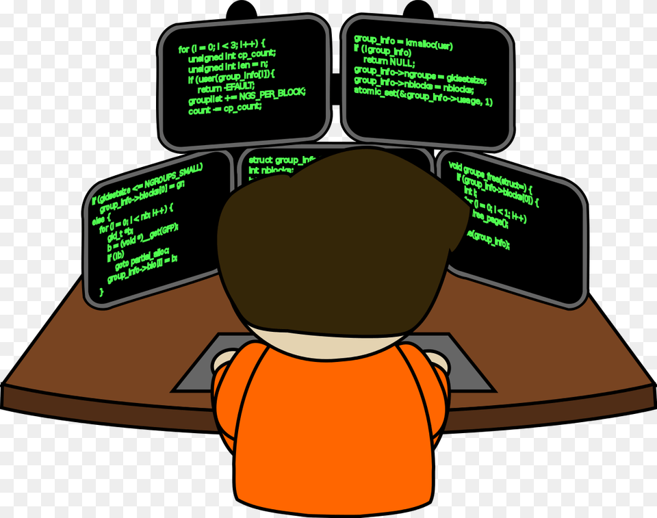 Person Working On Computer Clipart, Electronics, Screen, Computer Hardware, Hardware Free Transparent Png