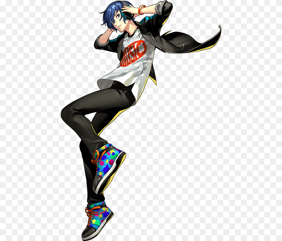 Persona 3 Protagonist Dancing, Book, Clothing, Comics, Footwear Free Png Download