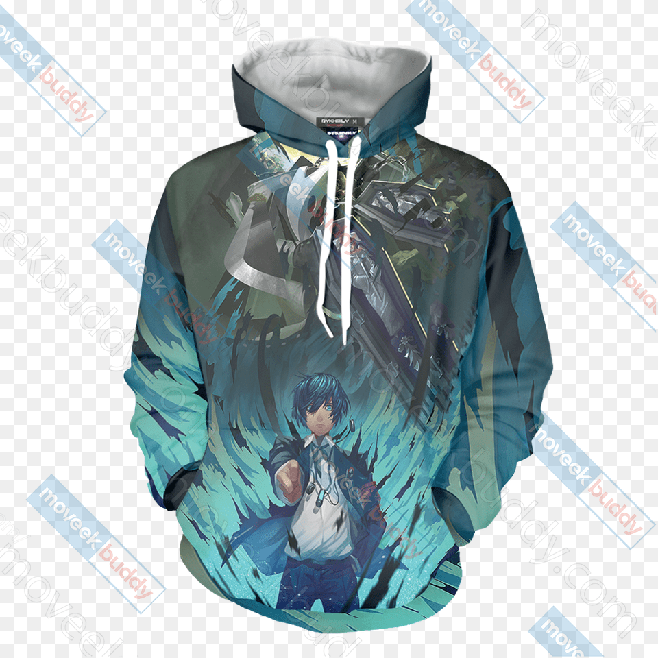 Persona 3 Thanatos And Makoto Yuuki 3d Hoodie Jojo Bizarre Adventure Hoodie, Sweatshirt, Clothing, Coat, Sweater Free Png Download