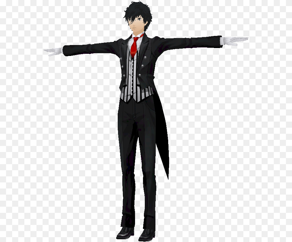 Persona 5 Butler Dlc, Suit, Clothing, Formal Wear, Accessories Free Png Download