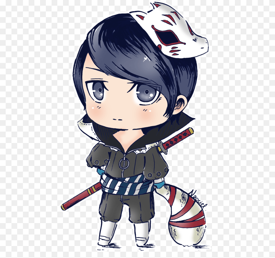 Persona 5 Chibi Yusuke, Book, Comics, Publication, Baby Png Image