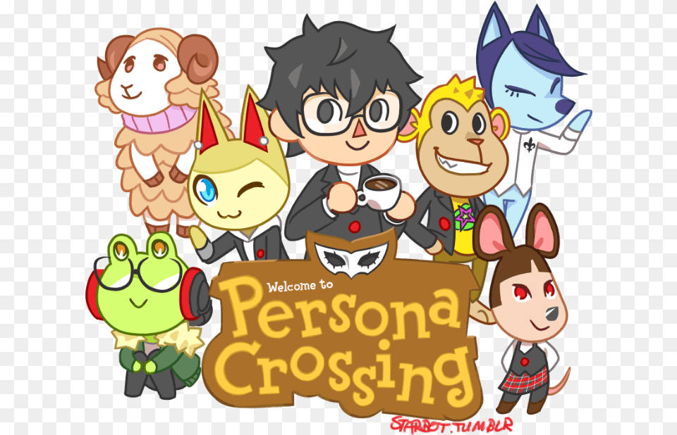 Persona 5 Crossing Persona5 Animal Crossing, Book, Comics, Publication, Baby Free Transparent Png