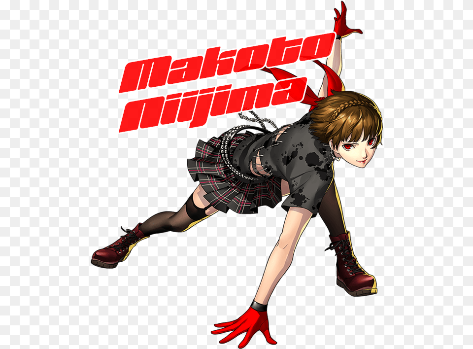 Persona 5 Dancing In Starlight Makoto Niijima Persona 5 Dancing Star Night, Skirt, Clothing, Person, Tartan Png Image