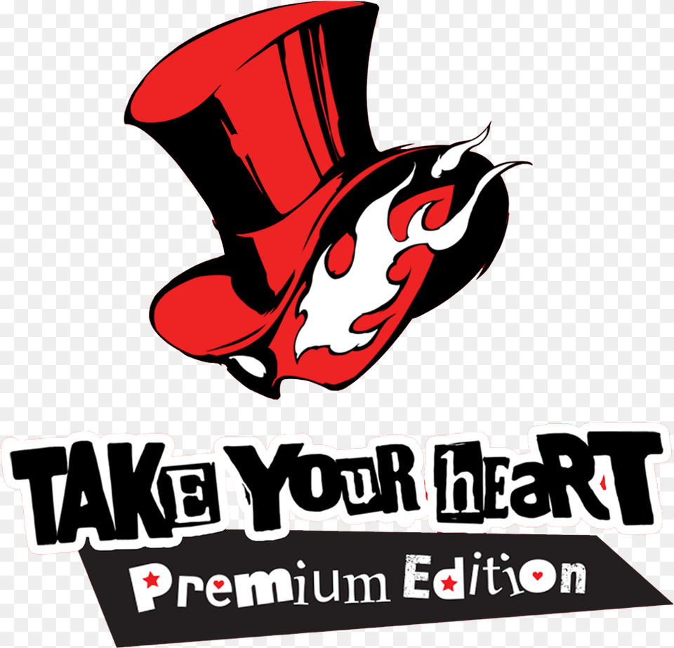 Persona 5 Logo Persona Take Your Heart, Clothing, Hat, Advertisement, Poster Free Png Download