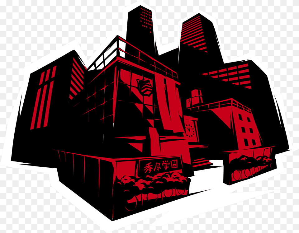 Persona 5 Shujin Academy, Art, City, Bulldozer, Machine Free Transparent Png