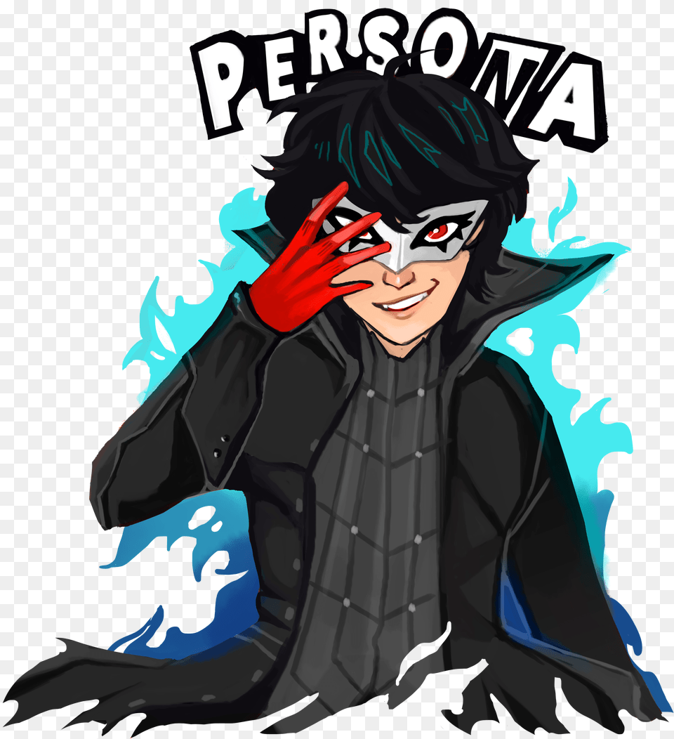 Persona 5 Sticker Java Kitty Online Store Powered By Illustration, Book, Comics, Publication, Adult Free Png
