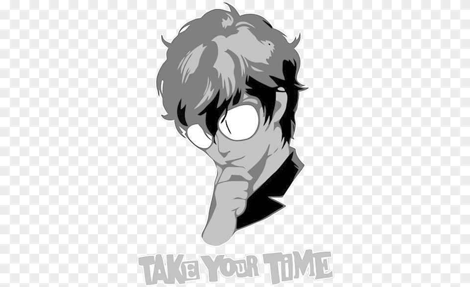 Persona 5 Take Your Time Transparent, Book, Comics, Publication, Stencil Free Png