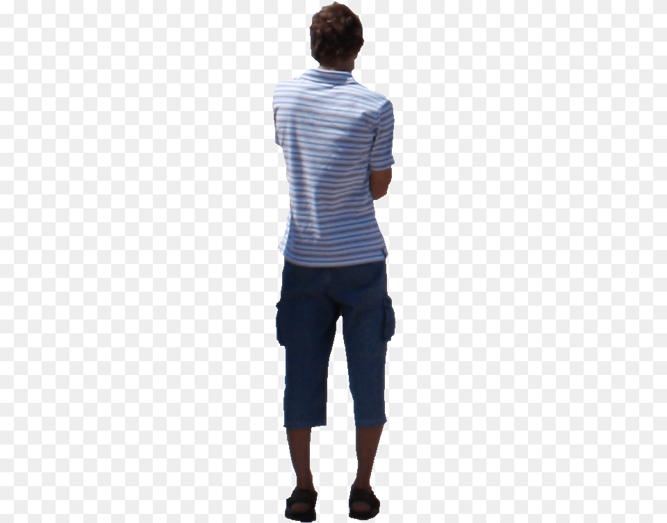 Persona De Espaldas, T-shirt, Person, Shorts, Long Sleeve Free Transparent Png