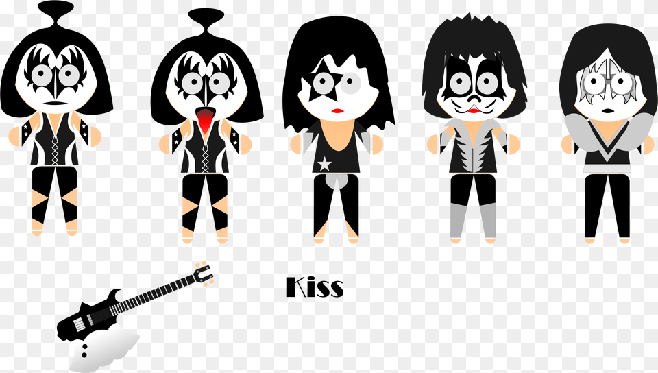 Personagem Kiss T Shirt, Stencil, Book, Comics, Publication Free Transparent Png