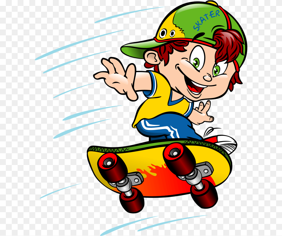 Personajes Ilustracin Persona Persona Gente Clipart Boy On Skateboard Clipart, Baby, Face, Head, Person Free Png Download