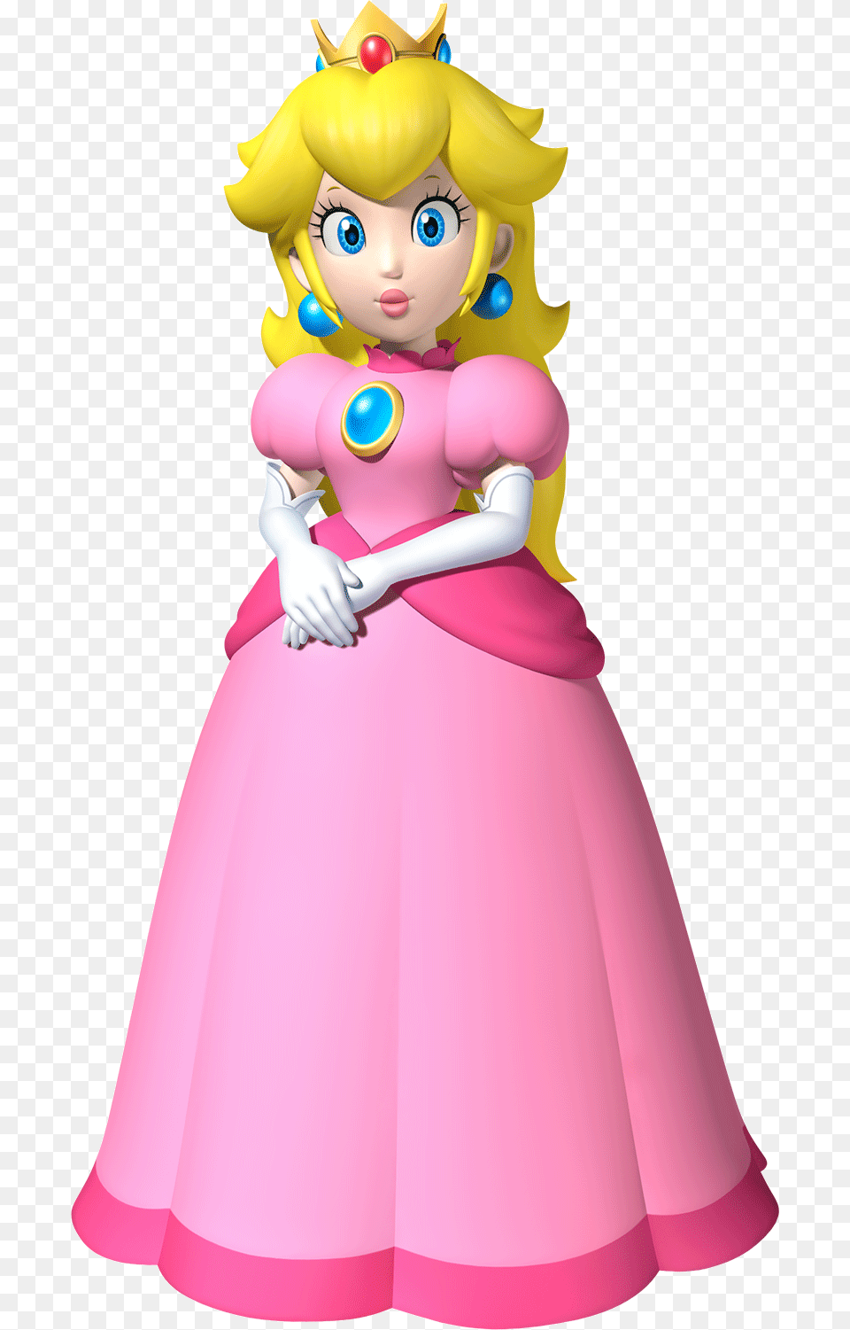 Personajes Princess Peach New Super Mario Bros, Doll, Toy, Baby, Face Png