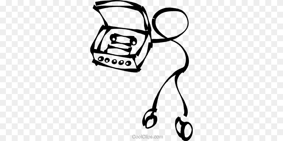 Personal Stereo Royalty Vector Clip Art Illustration, Accessories, Bag, Handbag, Cassette Player Free Png Download