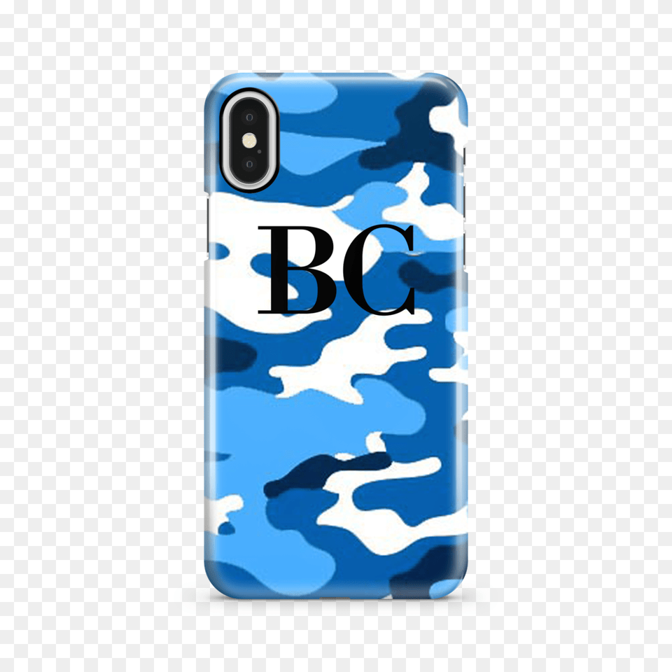 Personalised Blue Camouflage Initials Iphone X Case, Electronics, Mobile Phone, Phone, Military Png Image