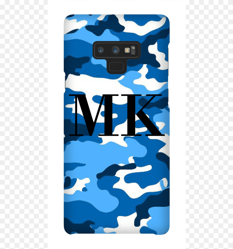 Personalised Blue Camouflage Initials Samsung Galaxy Camouflage Blue, Military, Military Uniform Free Png
