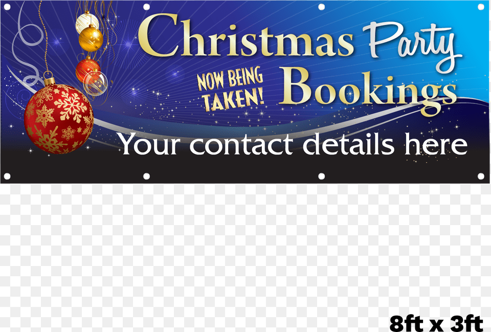 Personalised Christmas Party Bookings Bannerquottitlequotpersonalised Eraclea Cioccolata, Sphere, Advertisement, Astronomy, Moon Free Png Download