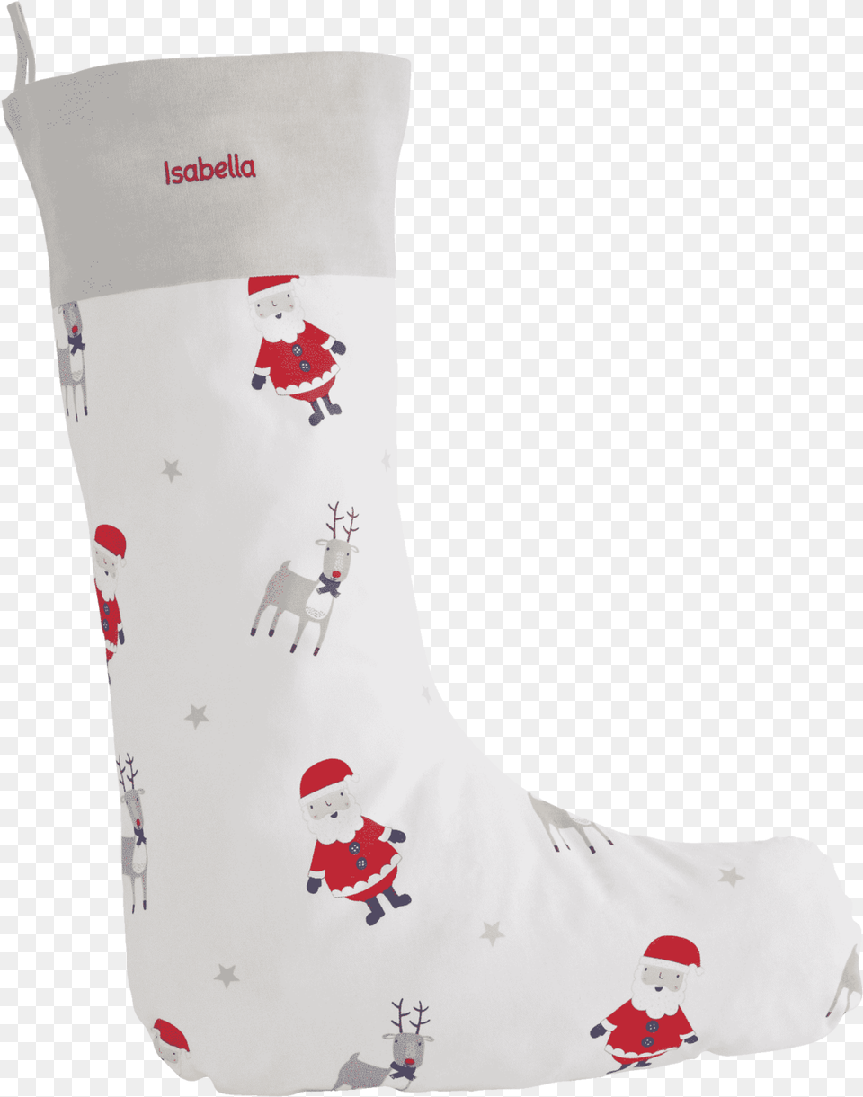 Personalised Christmas Stocking Christmas Eve Sock, Hosiery, Clothing, Baby, Person Png Image