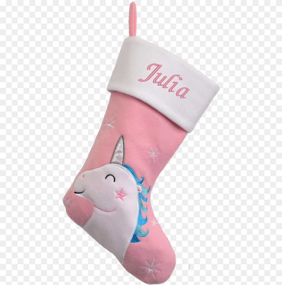 Personalised Embroidered Luxury Unicorn Christmas Stocking Stocking Christmas Unicorn, Hosiery, Clothing, Festival, Christmas Decorations Png Image