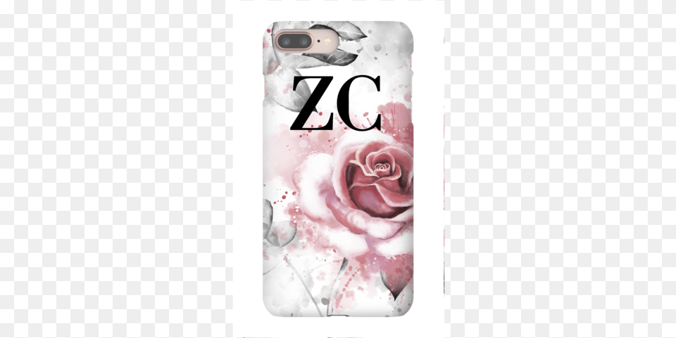 Personalised Floral Rose Initials Iphone 8 Plus Case Flower, Plant, Electronics, Phone, Text Free Transparent Png