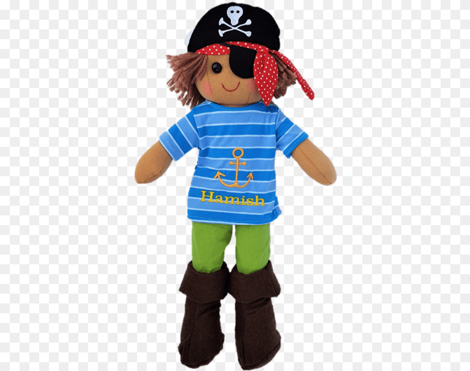 Personalised Pirate Ragdoll Rag Doll, Baby, Person, Toy, Plush Free Transparent Png